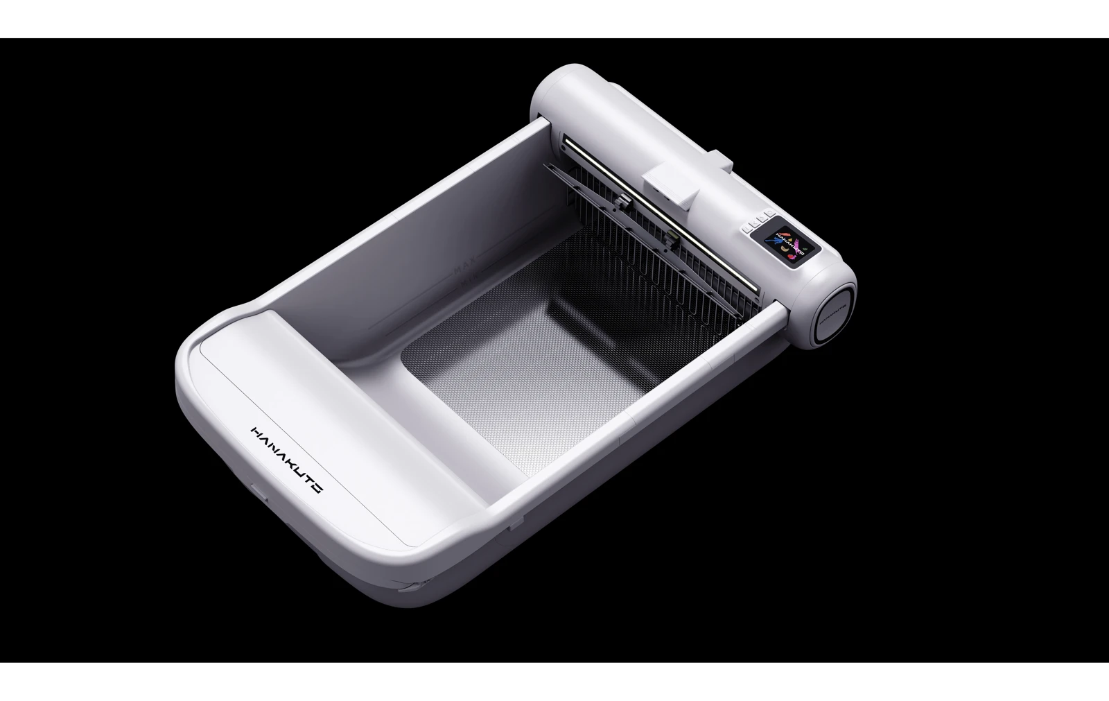 Hanakuto open-top litter box, full product rendering